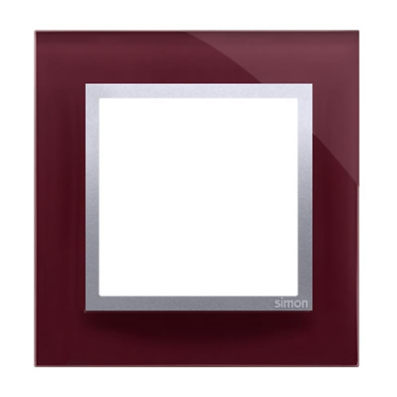 Simon 54 Nature kusząca śliwka szkło - ramka pojedyncza DRN1/89