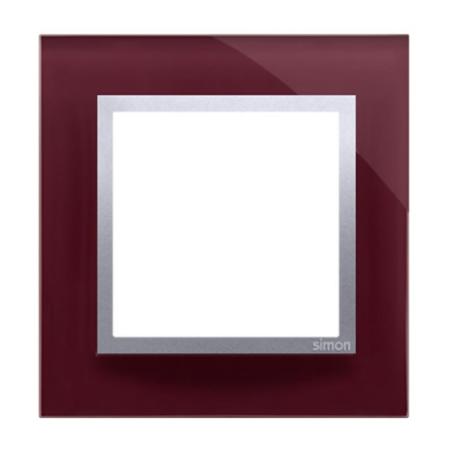Simon 54 Nature kusząca śliwka szkło - ramka pojedyncza DRN1/89