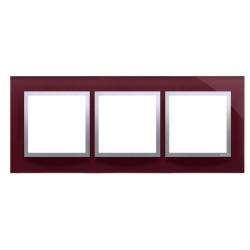 Simon 54 Nature kusząca śliwka szkło - ramka potrójna DRN3/89