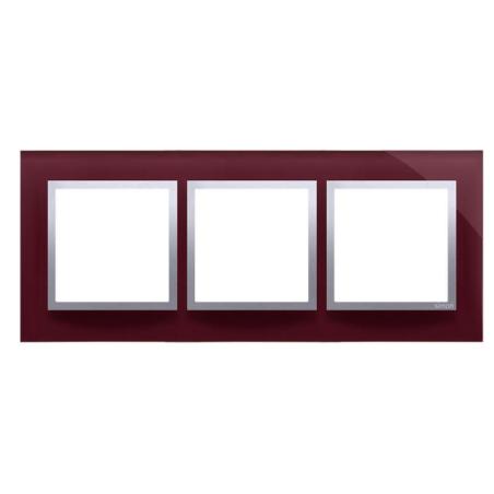 Simon 54 Nature kusząca śliwka szkło - ramka potrójna DRN3/89