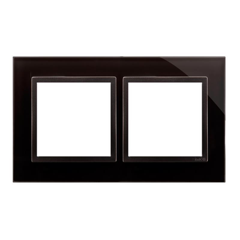 Simon 54 Nature zastygła lawa szkło - ramka podwójna DRN2/73