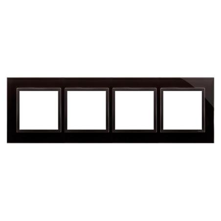 Simon 54 Nature zastygła lawa szkło - ramka poczwórna DRN4/73