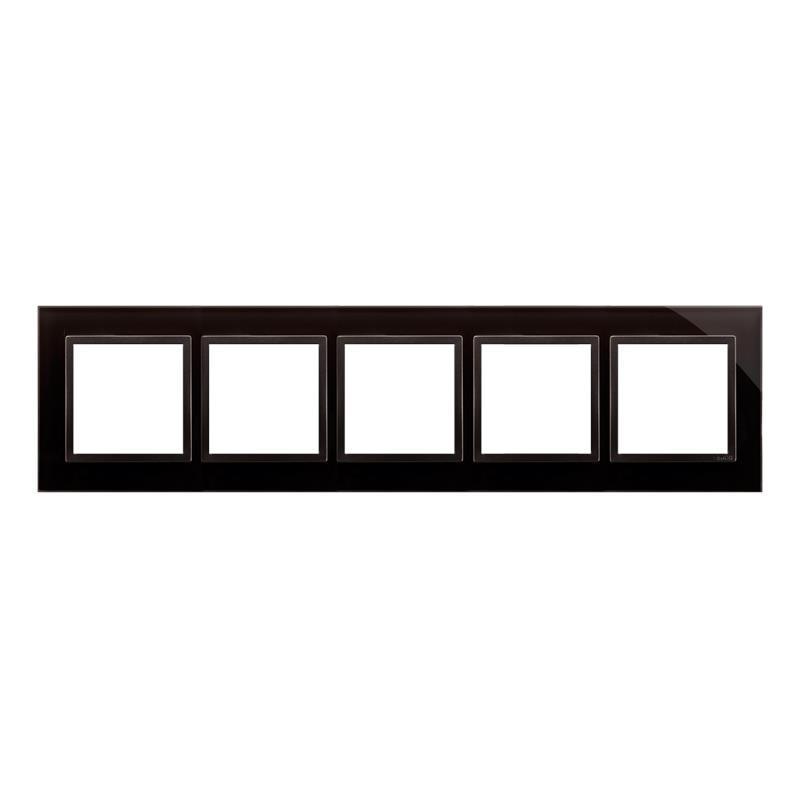 Simon 54 Nature zastygła lawa szkło - ramka pięciokrotna DRN5/73