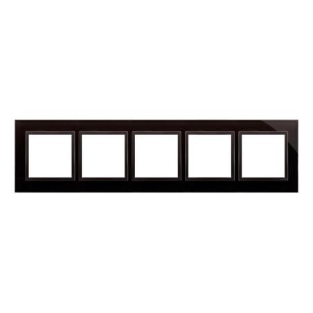 Simon 54 Nature zastygła lawa szkło - ramka pięciokrotna DRN5/73