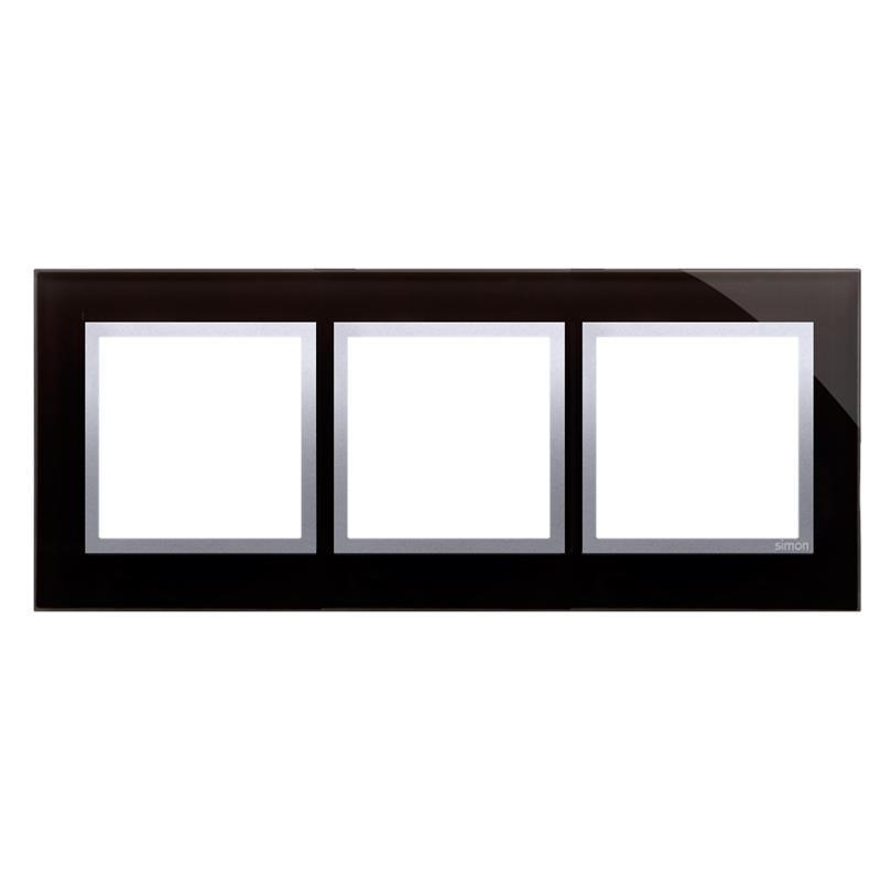 Simon 54 Nature księżycowa lawa szkło - ramka potrójna DRN3/74