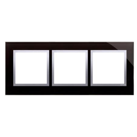 Simon 54 Nature księżycowa lawa szkło - ramka potrójna DRN3/74