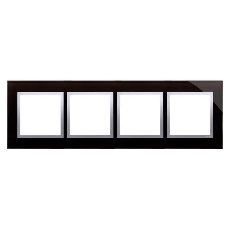 Simon 54 Nature księżycowa lawa szkło - ramka poczwórna DRN4/74