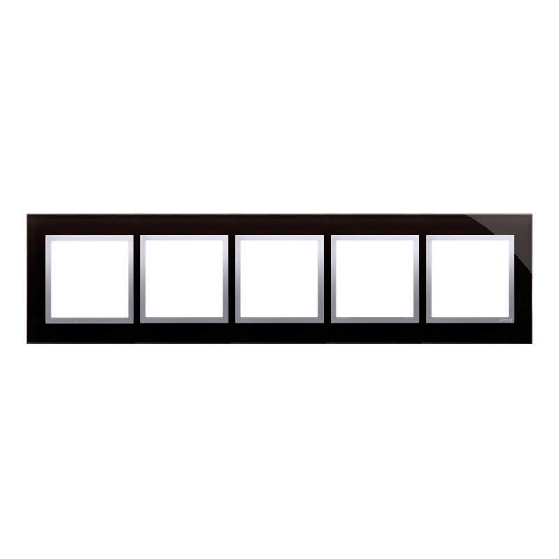 Simon 54 Nature księżycowa lawa szkło - ramka pięciokrotna DRN5/74