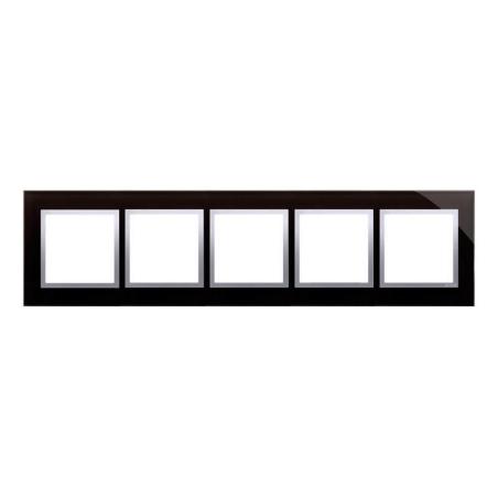 Simon 54 Nature księżycowa lawa szkło - ramka pięciokrotna DRN5/74