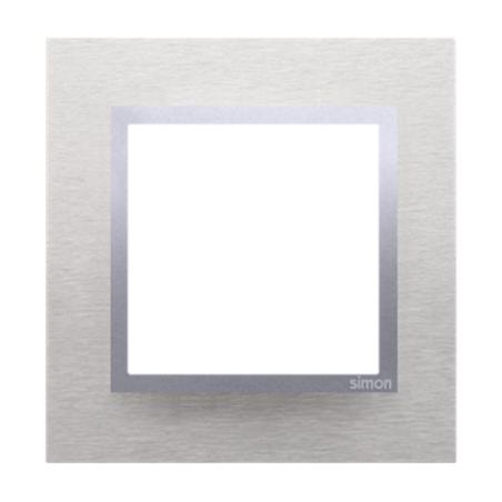 Simon 54 Nature inox klasyczny metal - ramka pojedyncza DRN1/77