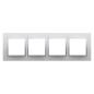 Simon 54 Nature inox klasyczny metal - ramka poczwórna RN4/77