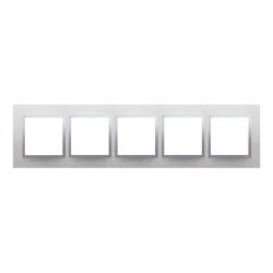 Simon 54 Nature inox klasyczny metal - ramka pięciokrotna RN5/77