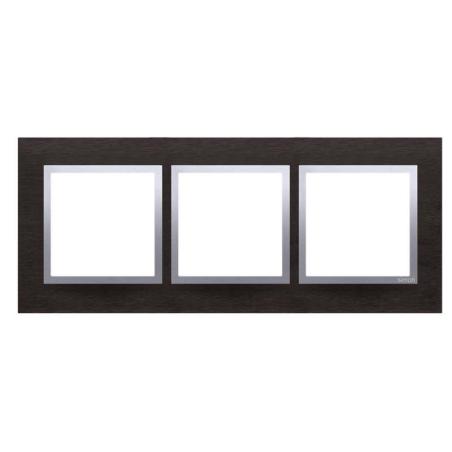 Simon 54 Nature inox yin metal - ramka potrójna DRN3/78