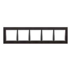 Simon 54 Nature inox yin metal - ramka pięciokrotna DRN5/78