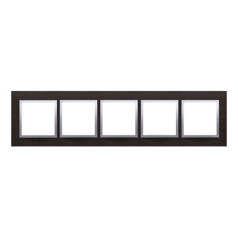 Simon 54 Nature inox yin metal - ramka pięciokrotna DRN5/78