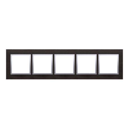 Simon 54 Nature inox yin metal - ramka pięciokrotna DRN5/78