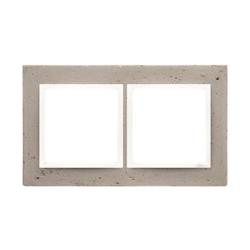 Simon 54 Nature Al betone - ramka podwójna DRN2/91