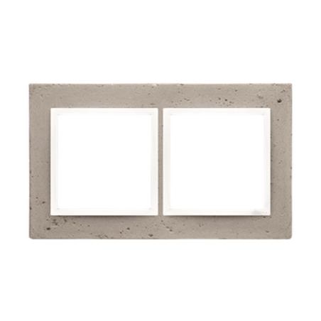 Simon 54 Nature Al betone - ramka podwójna DRN2/91