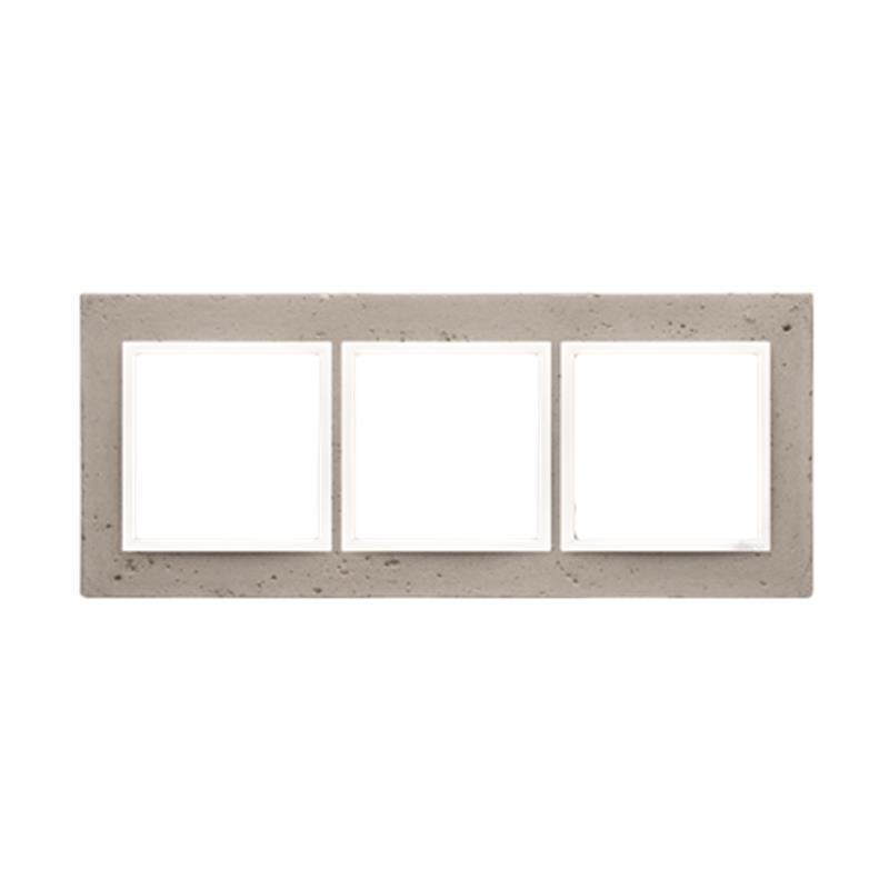 Simon 54 Nature Al betone - ramka potrójna DRN3/91