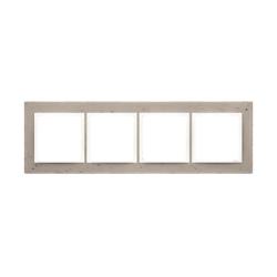 Simon 54 Nature Al betone - ramka poczwórna DRN4/91
