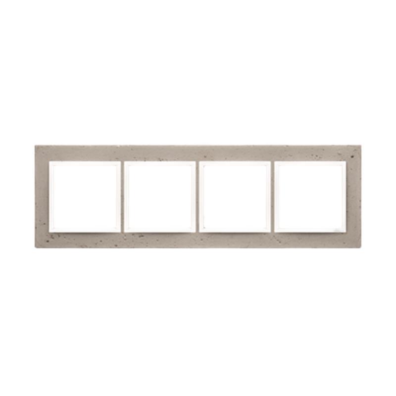 Simon 54 Nature Al betone - ramka poczwórna DRN4/91