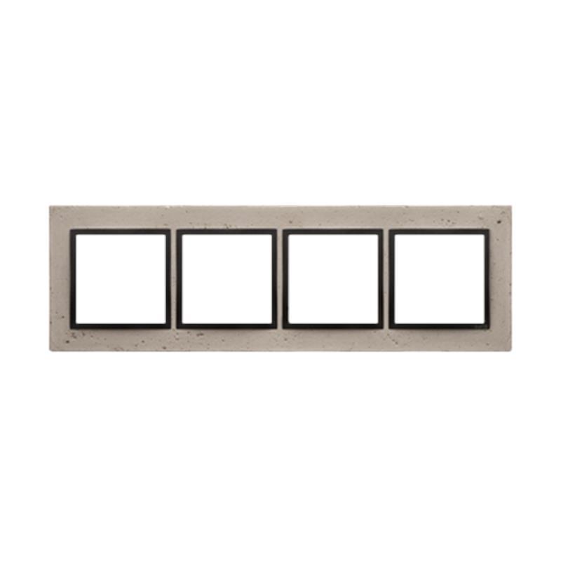 Simon 54 Nature Funda mente beton - ramka poczwórna DRN4/93