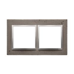 Simon 54 Nature Mokra robota beton - ramka podwójna DRN2/96