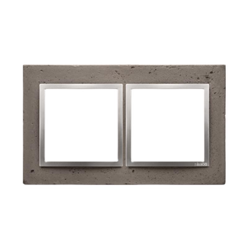 Simon 54 Nature Mokra robota beton - ramka podwójna DRN2/96