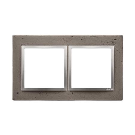 Simon 54 Nature Mokra robota beton - ramka podwójna DRN2/96