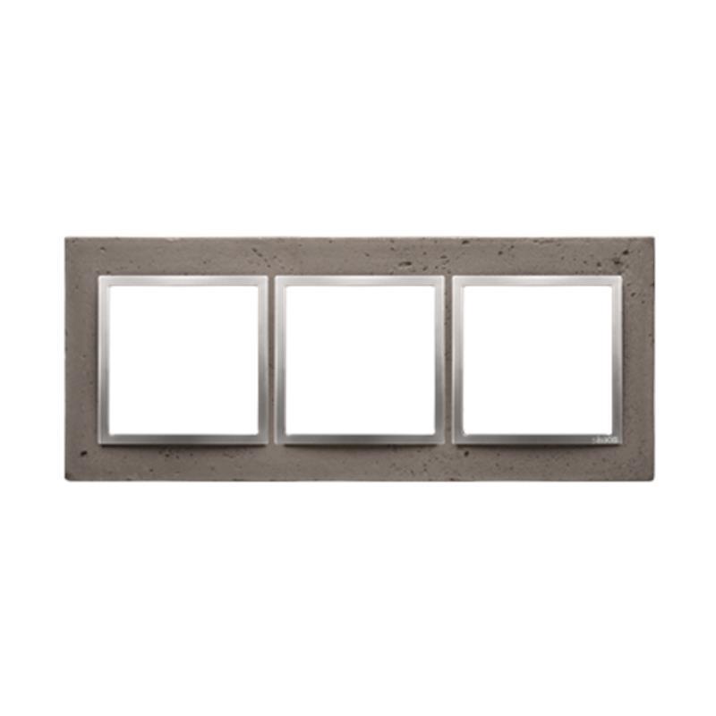 Simon 54 Nature Mokra robota beton - ramka potrójna DRN3/96
