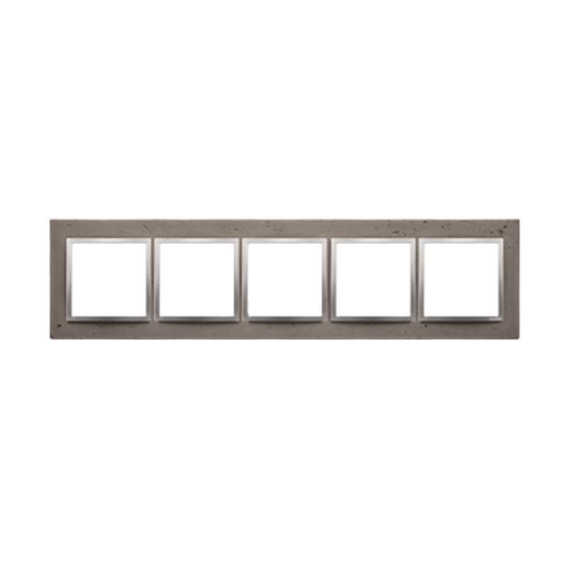 Simon 54 Nature Mokra robota beton - ramka pięciokrotna DRN5/96