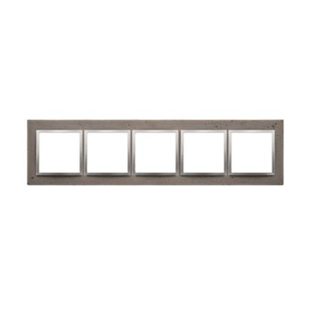 Simon 54 Nature Mokra robota beton - ramka pięciokrotna DRN5/96