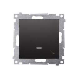 Simon 54 Premium czarny mat - łącznik schodowy z podświetleniem 10AX DW6L.01/49