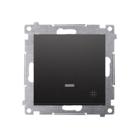 Simon 54 Premium czarny mat - łącznik krzyżowy z podświetl. 10AX DW7L.01/49