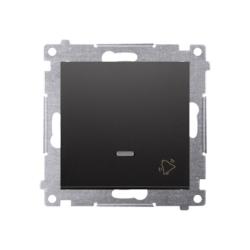 Simon 54 Premium czarny mat - przycisk dzwonek z podświetleniem DD1L.01/49