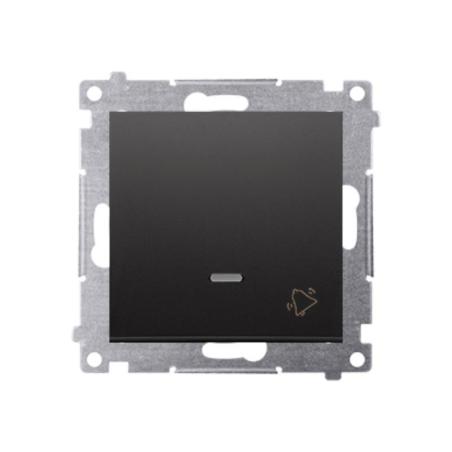 Simon 54 Premium czarny mat - przycisk dzwonek z podświetleniem DD1L.01/49