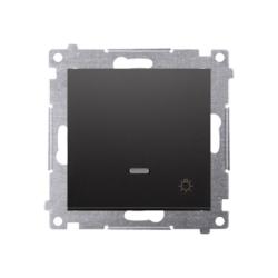 Simon 54 Premium czarny mat - przycisk światło z podświetleniem DS1L.01/49