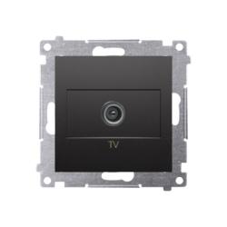 Simon 54 Premium czarny mat - gniazdo antenowe TV pojedyncze DAK1.01/49