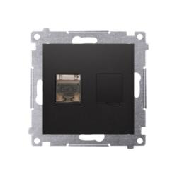 Simon 54 Premium czarny mat - gniazdo komputerowe RJ45 pojedyncze ekranowane D61E.01/49