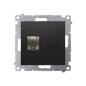 Simon 54 Premium czarny mat - gniazdo komputerowe RJ45 pojedyncze ekranowane D61E.01/49