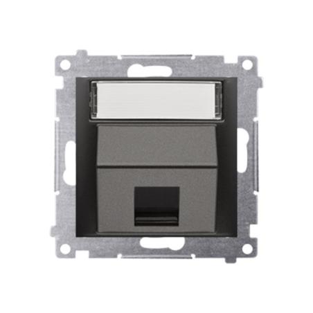Simon 54 Premium czarny mat - pokrywa gniazd teleinformatycznych pojedyncza DKP1S.01/49