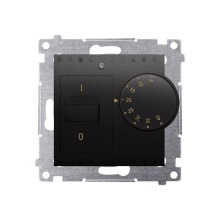 Simon 54 Premium czarny mat - regulator temperatury z czujnikiem wew. DRT10W.02/49