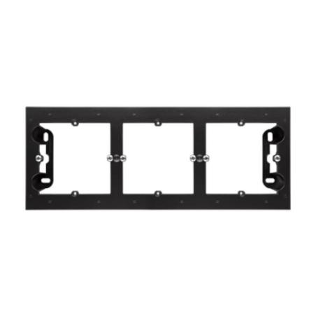 Simon 54 Premium czarny mat - puszka natynkowa 3-krotna DPN3/49