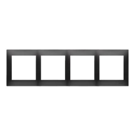 Simon 54 Premium czarny mat - ramka poczwórna DR4/49