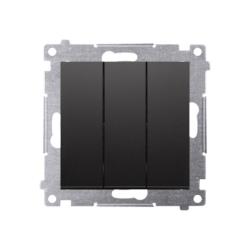 Simon 54 Premium czarny mat - łącznik potrójny 10AX DW31.01/49