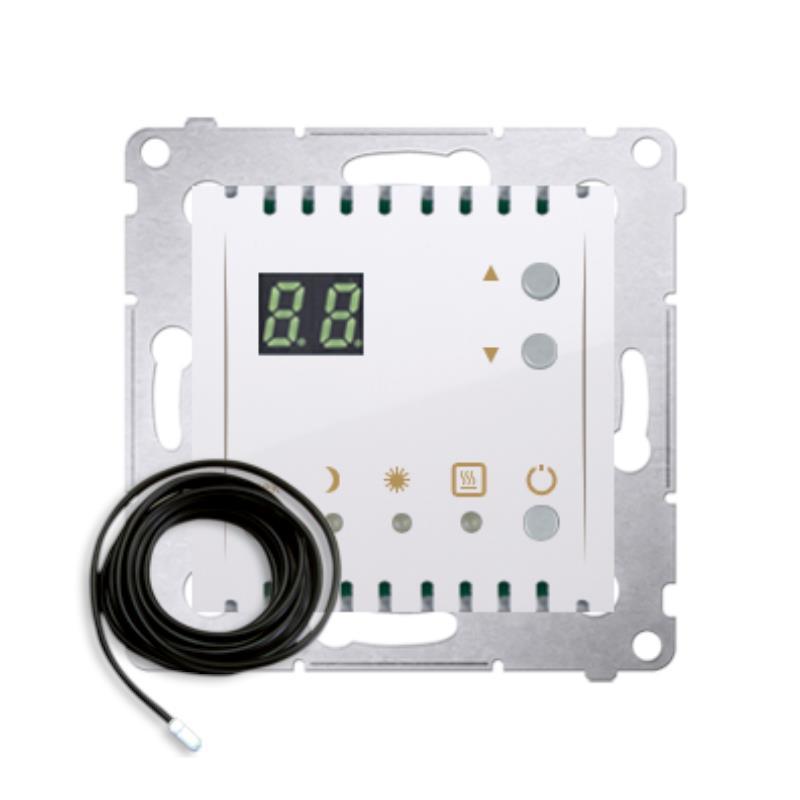 Simon 54 Premium biały - regulator temperatury z wyświetlaczem z czujnikiem zew. DTRNSZ.01/11