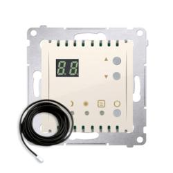 Simon 54 Premium kremowy - regulator temperatury z wyświetlaczem z czujnikiem zew. DTRNSZ.01/41