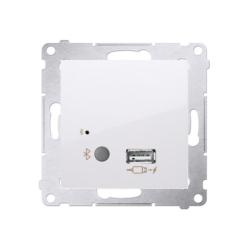 Simon 54 Premium biały - odbiornik Bluetooth z ładowarką USB D7501385.01/11