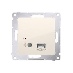 Simon 54 Premium kremowy - odbiornik Bluetooth z ładowarką USB D7501385.01/41