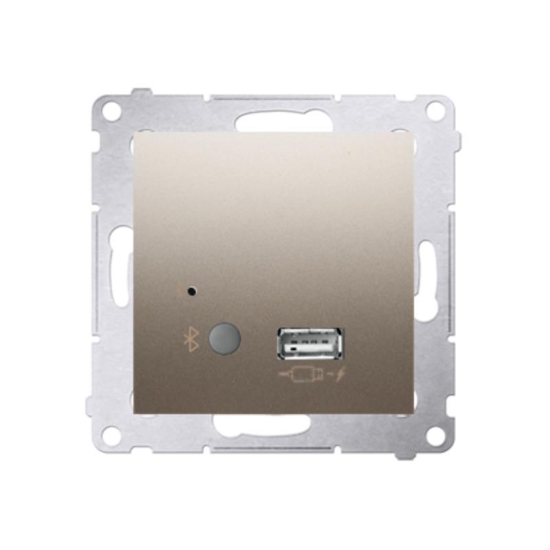 Simon 54 Premium złoty mat - odbiornik Bluetooth z ładowarką USB D7501385.01/44